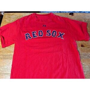 Boston Red Sox T-Shirt Red Majestic MLB Tee Medium or Small